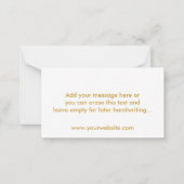 Aangepaste zakelijke Logo en bericht Dank je wel Notitiekaartje (Achterkant)