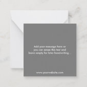 Aangepaste zakelijke Logo en bericht Dank je wel Notitiekaartje (Achterkant)