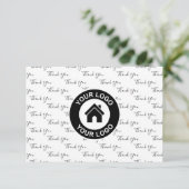 Aangepaste zakelijke Logo en boodschap Bedankkaart (Staand voorkant)