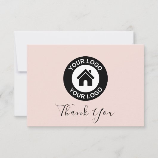 Aangepaste zakelijke Logo en boodschap Bedankkaart (Voorkant)