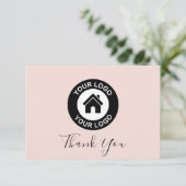 Aangepaste zakelijke Logo en boodschap Bedankkaart (Staand voorkant)