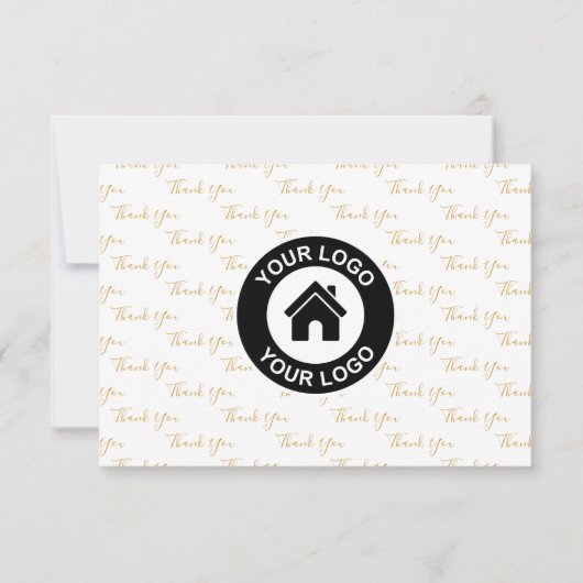 Aangepaste zakelijke Logo en boodschap Bedankkaart (Voorkant)