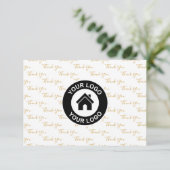 Aangepaste zakelijke Logo en boodschap Bedankkaart (Staand voorkant)