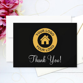 Aangepaste zakelijke Logo en boodschap Bedankkaart