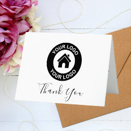 Aangepaste zakelijke Logo en boodschap Bedankkaart