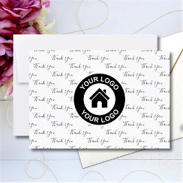 Aangepaste zakelijke Logo en boodschap Bedankkaart