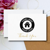 Aangepaste zakelijke Logo en boodschap Bedankkaart