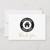 Aangepaste zakelijke Logo en boodschap Bedankkaart (Voorkant)
