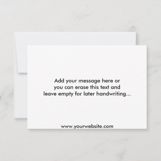 Aangepaste zakelijke Logo en boodschap Bedankkaart (Achterkant)