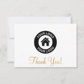Aangepaste zakelijke Logo en boodschap Bedankkaart (Voorkant)