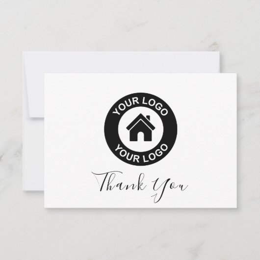 Aangepaste zakelijke Logo en boodschap Bedankkaart (Voorkant)