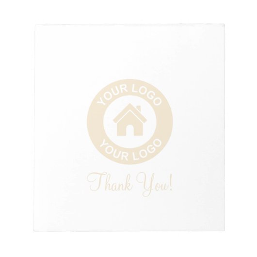 Aangepaste zakelijke Logo en boodschap Notitieblok (Voorkant)