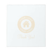 Aangepaste zakelijke Logo en boodschap Notitieblok (Voorkant)