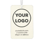 Aangepaste zakelijke Logo en contactinformatie Pro Luchtverfrisser (Achterkant)