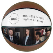 Aangepaste zakelijke Logo en foto's op maat Basketbal (Voorkant)