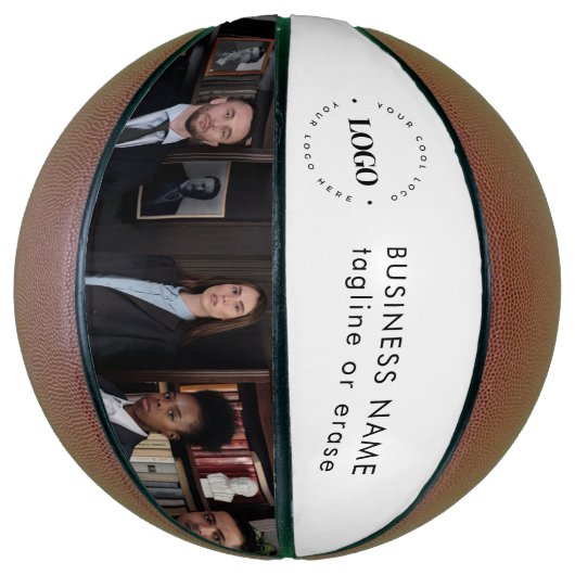 Aangepaste zakelijke Logo en foto's op maat Basketbal (Verticaal)
