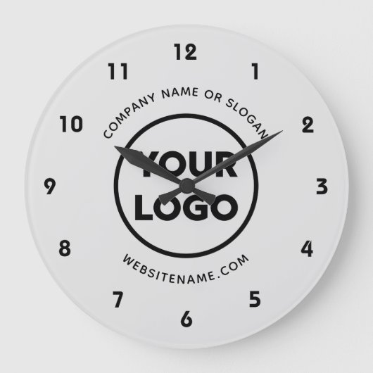 Aangepaste zakelijke Logo en grijze achtergrond vo Grote Klok (Voorkant)