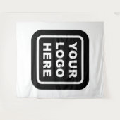 Aangepaste zakelijke logo en kleur achtergrond wan wandkleed (Voorkant (horizontaal))