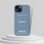 Aangepaste zakelijke Logo en minimalistische socia iPhone 13 Hoesje<br><div class="desc">Bevorder uw bedrijf met deze elegante iPhone-draagtas,  met aangepaste logo en tekst. Voeg eenvoudig uw logo toe door op de optie "personaliseren" te klikken.</div>