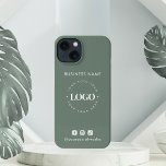 Aangepaste zakelijke Logo en minimalistische socia iPhone 13 Hoesje<br><div class="desc">Bevorder uw bedrijf met deze elegante iPhone-draagtas,  met aangepaste logo en tekst. Voeg eenvoudig uw logo toe door op de optie "personaliseren" te klikken.</div>