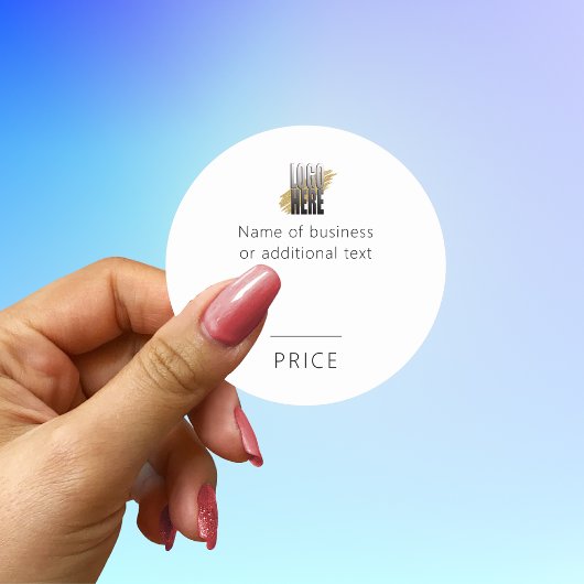 Aangepaste zakelijke Logo en prijs Ronde Sticker