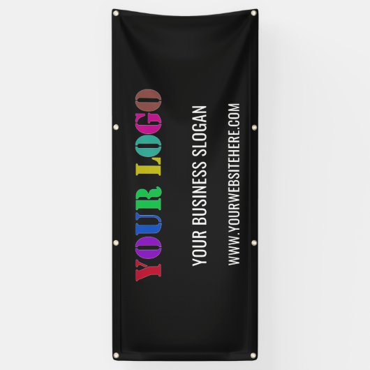 Aangepaste zakelijke Logo en promotiebanner voor t Spandoek (Verticaal)