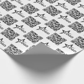 Aangepaste zakelijke Logo en QR-code Cadeaupapier (Hoek)