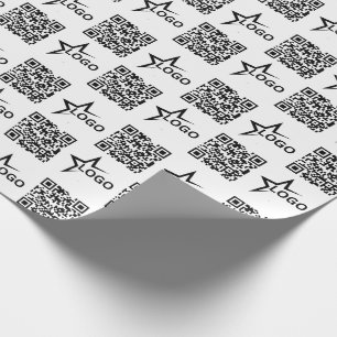 Aangepaste zakelijke Logo en QR-code Cadeaupapier