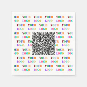 Aangepaste zakelijke Logo en QR Code Company Napki Servet
