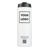 Aangepaste zakelijke Logo- en QR-code Thermosbeker (Voorkant)