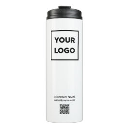 Aangepaste zakelijke Logo- en QR-code Thermosbeker