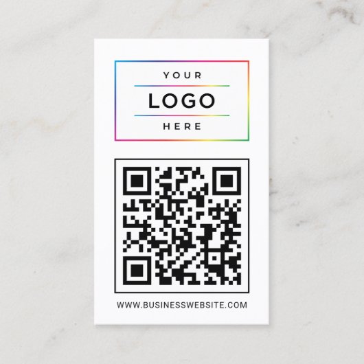 Aangepaste zakelijke Logo en QR-code website Visitekaartje (Voorkant)