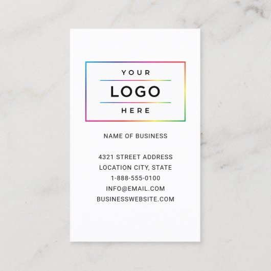 Aangepaste zakelijke Logo en QR-code website Visitekaartje (Achterkant)