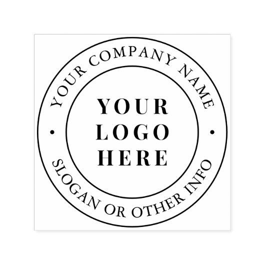 Aangepaste zakelijke Logo en slogan Zelfinktende Stempel (Design)