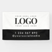 Aangepaste zakelijke Logo en sociale media voor te Spandoek (Horizontaal)