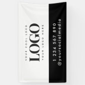 Aangepaste zakelijke Logo en sociale media voor te Spandoek (Verticaal)