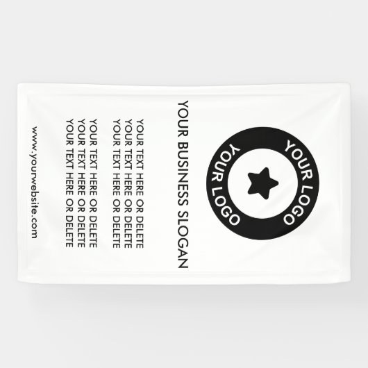 Aangepaste zakelijke Logo en speciale acties voor  Spandoek (Horizontaal)