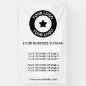 Aangepaste zakelijke Logo en speciale acties voor  Spandoek (Verticaal)