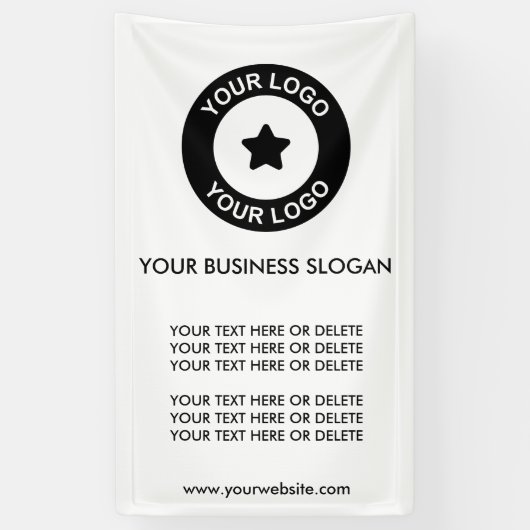 Aangepaste zakelijke Logo en speciale acties voor  Spandoek (Verticaal)