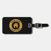 Aangepaste zakelijke Logo en tekst Bagagelabel (Voorkant horizontaal)