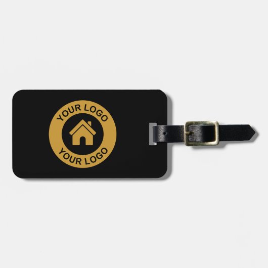 Aangepaste zakelijke Logo en tekst Bagagelabel (Voorkant horizontaal)