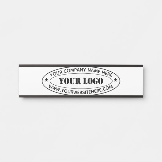 Aangepaste zakelijke Logo en tekst bedrijf deur te Deurbordje (Voorkant)