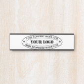 Aangepaste zakelijke Logo en tekst bedrijf deur te Deurbordje (Voorkant)