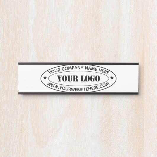 Aangepaste zakelijke Logo en tekst bedrijf deur te Deurbordje (Voorkant)