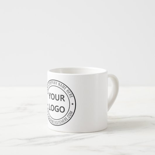 Aangepaste Zakelijke Logo en Tekst Bedrijf Espress Espresso Kop (Voorkant rechts)