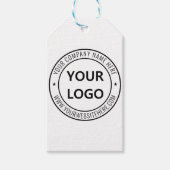 Aangepaste zakelijke Logo en tekst Bedrijf Gift La Cadeaulabel (Voorkant)