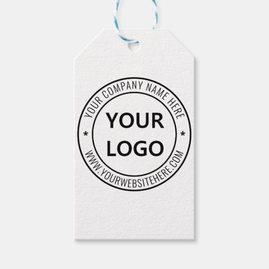 Aangepaste zakelijke Logo en tekst Bedrijf Gift La Cadeaulabel (Voorkant)