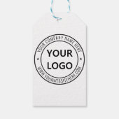 Aangepaste zakelijke Logo en tekst Bedrijf Gift La Cadeaulabel (Achterkant)