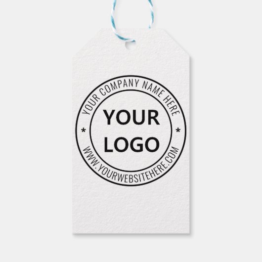 Aangepaste zakelijke Logo en tekst Bedrijf Gift La Cadeaulabel (Achterkant)