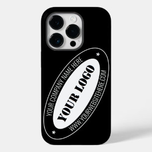 Aangepaste zakelijke Logo en tekst Bedrijf iPhone  Case-Mate iPhone 14 Pro Hoesje